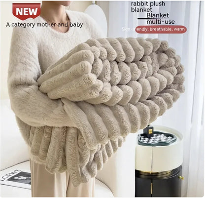 Style Loft Collection Double-Sided Soft Vegan Velvet Fur Blanket