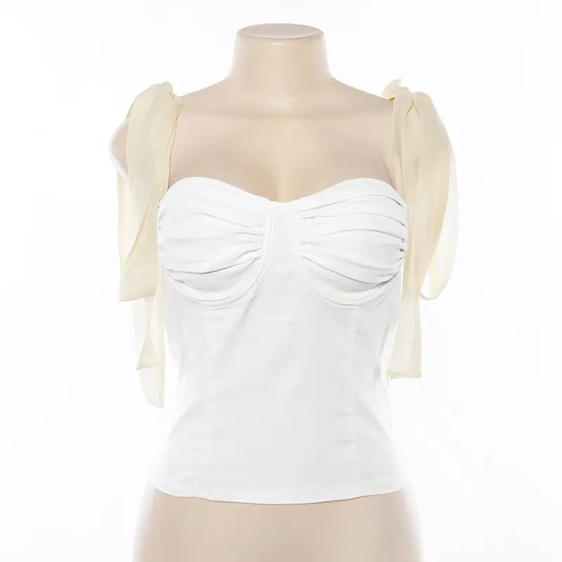 Style Loft Collection Top of My Game Vintage Strapped Crop Top