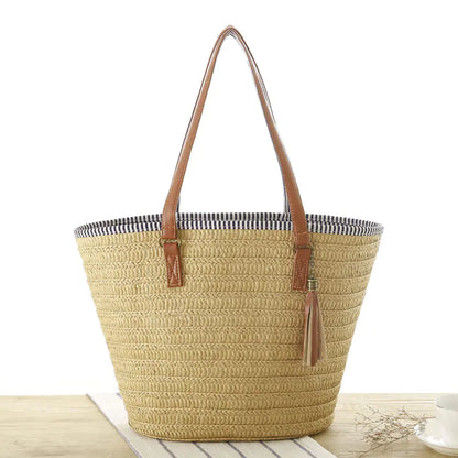 Style Loft Collection Daytona Beach Woven Straw Shoulder Bag