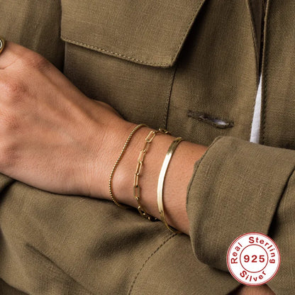 Style Loft Collection Platinum or Gold Herringbone Bracelet