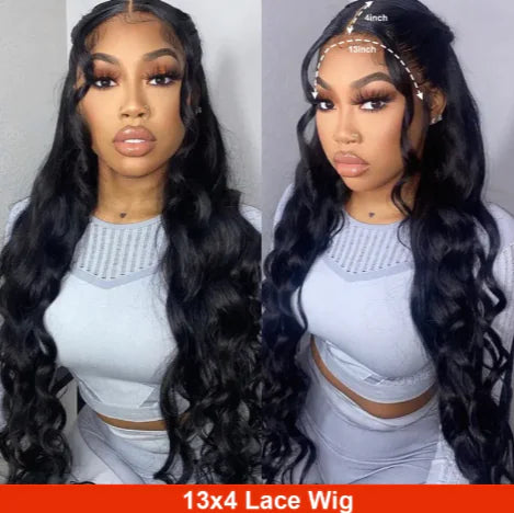 Style Loft Collection Beauty Bella Long Black Curly Lace Front Wig