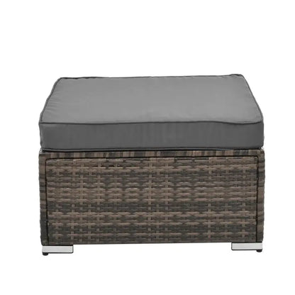 Style Loft Collection Outdoor Wicker Patio Furniture with Tempered Glass Coffee Table
