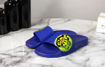 Style Loft Collection x Versace Gomma St. Medusa Smile Lapis Lazuli Lime Pool Slides