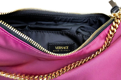 Style Loft Collection x Versace Small Dahlia Nylon Medusa Pendant Crossbody Shoulder Bag