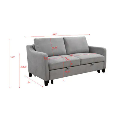 Style Loft Collection Slate 3-in-1 Convertible Queen Sofa Bed