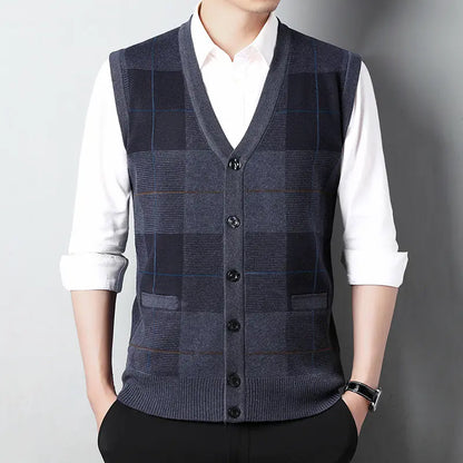 Style Loft Collection Senior Leadership Button Cardigan Vest
