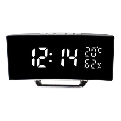 Style Loft Collection HomeLoft 5th Dimension Muthoni Curved LED Alarm Clock with Temperature & Humidity Display