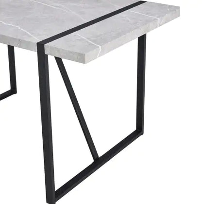 Style Loft Collection Modern 55 Inch Kitchen Table For 4