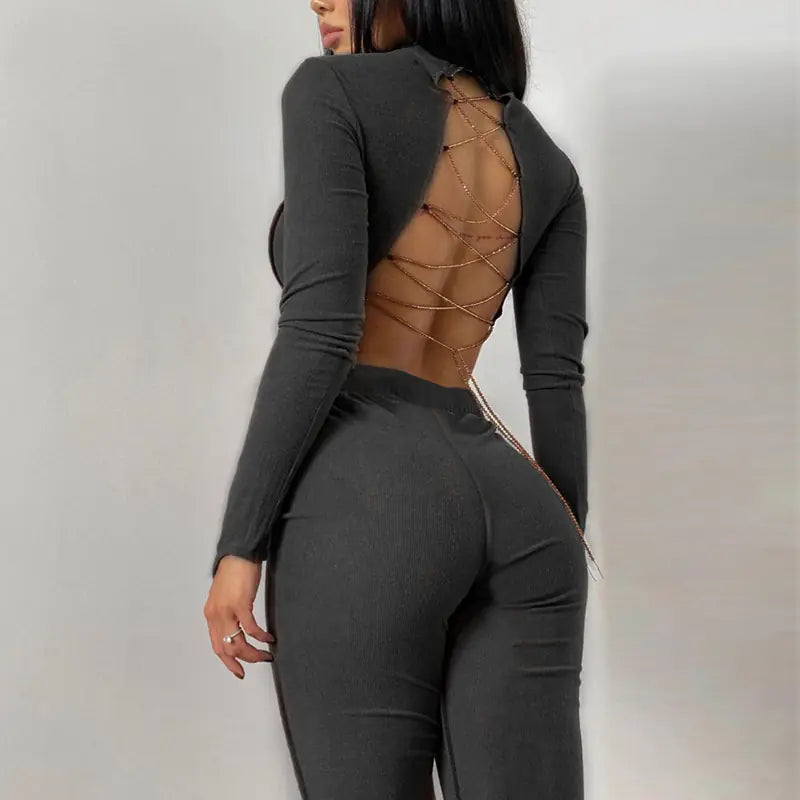 Style Loft Collection Wait Til You See Me From the Backless Crop Top Set