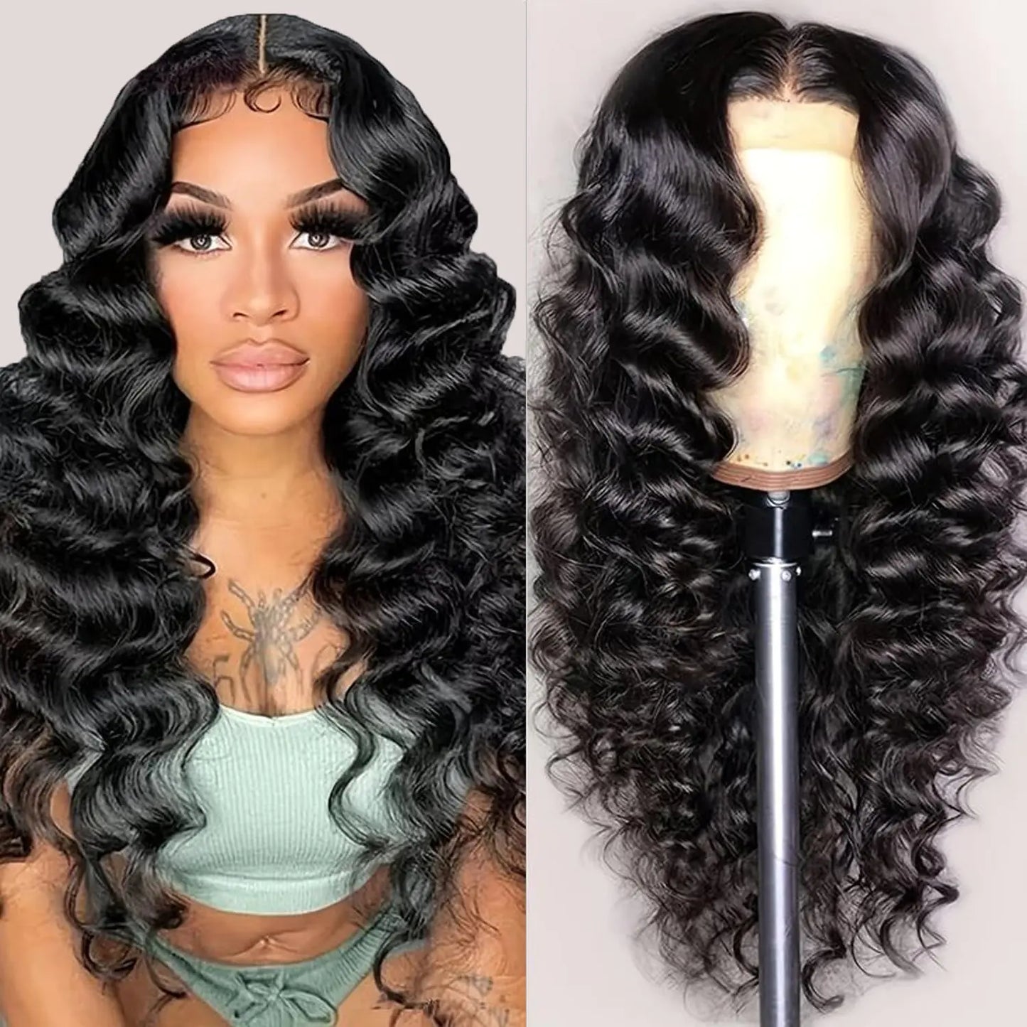 Style Loft Collection 30 in Deep Wave Lace Front Wig