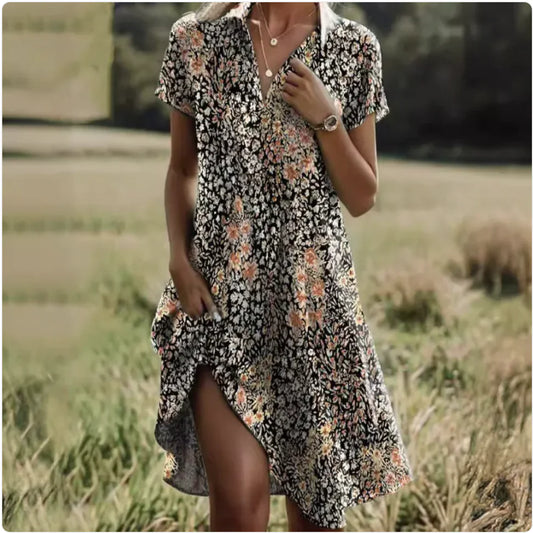 Style Loft Collection Elegant Short-Sleeve Summer Dress