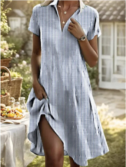 Style Loft Collection Elegant Short-Sleeve Summer Dress