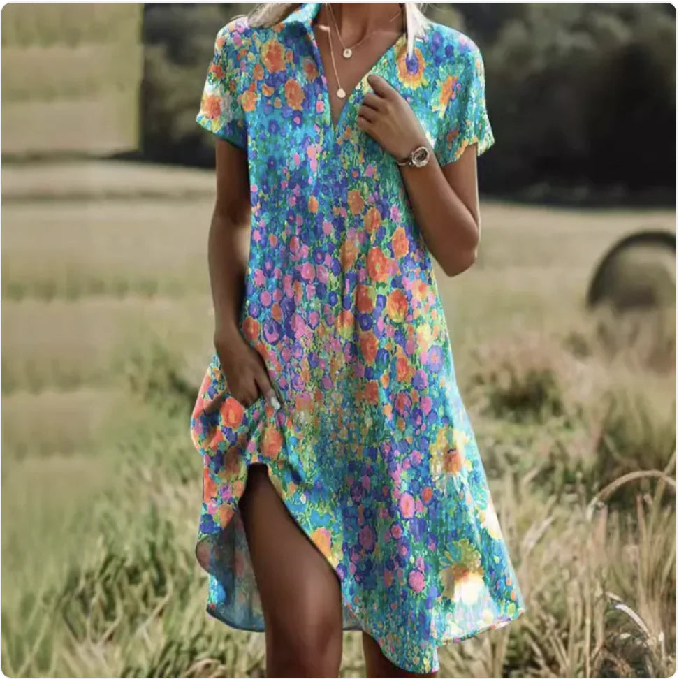Style Loft Collection Elegant Short-Sleeve Summer Dress