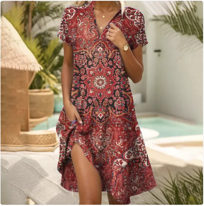 Style Loft Collection Elegant Short-Sleeve Summer Dress