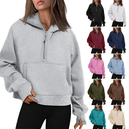 Style Loft Collection Half Zipper Hooded Sweatshirt