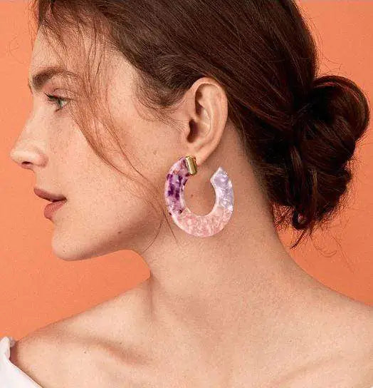 Style Loft Collection Lavender Rose Earrings
