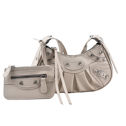 Style Loft Collection Rivet Locomotive Shoulder Bag
