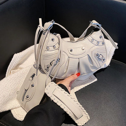 Style Loft Collection Rivet Locomotive Shoulder Bag