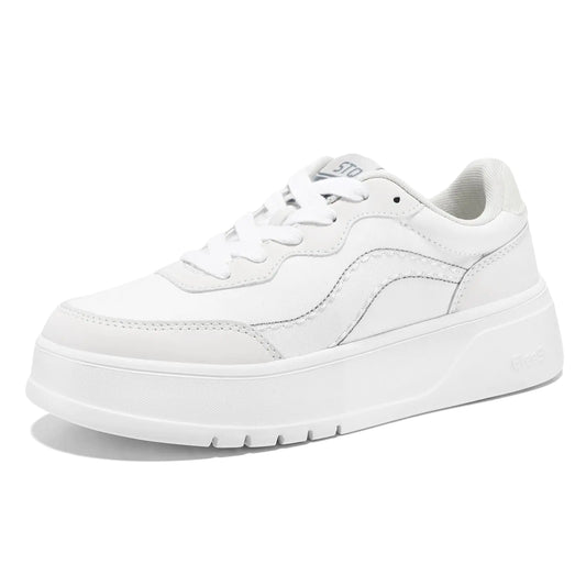 Style Loft Collection STQ Platform Sneakers for Women, White on White