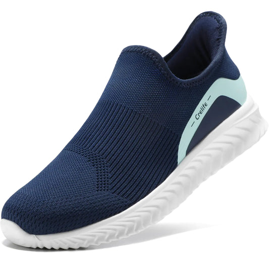 Style Loft Collection STQ Women's Slip On Traveling Shoe, Navy and Teal