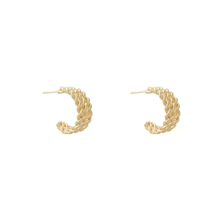 Style Loft Collection Triple Braided Hoop Earrings