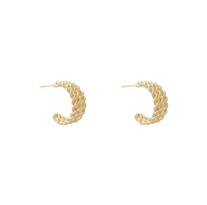 Style Loft Collection Triple Braided Hoop Earrings