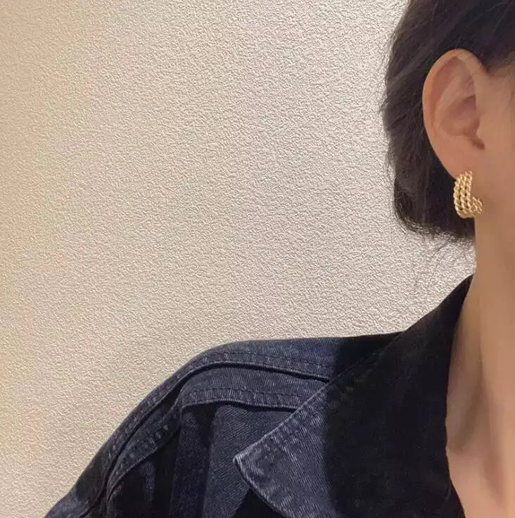 Style Loft Collection Triple Braided Hoop Earrings