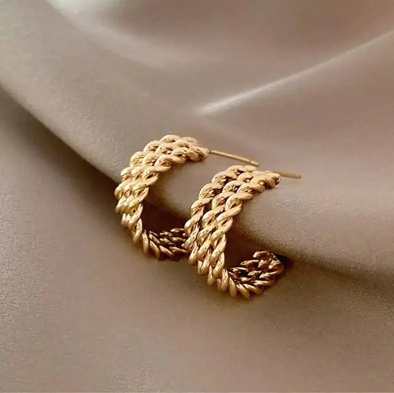 Style Loft Collection Triple Braided Hoop Earrings