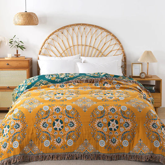 Style Loft Collection Comfy Cotton Tassel Throw Blanket