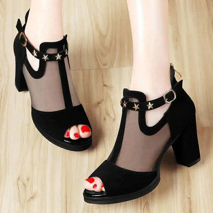 Style Loft Collection Starbuckle Suede Nude Mid-Heels