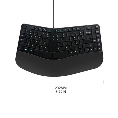 Style Loft Collection CyberStyle Charlette Q-Ergonomic Split Wired Keyboard