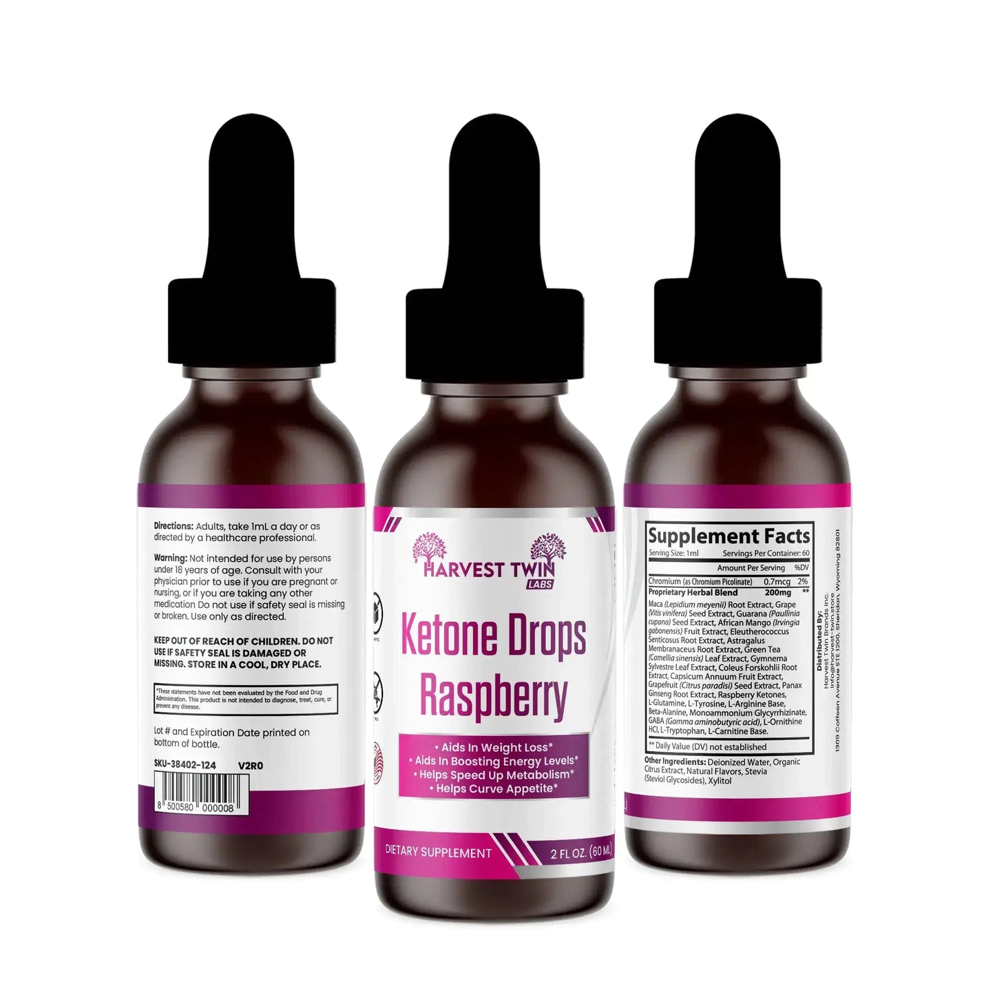Style Loft Collection Raspberry Ketone Drops for Weight Loss and Energy