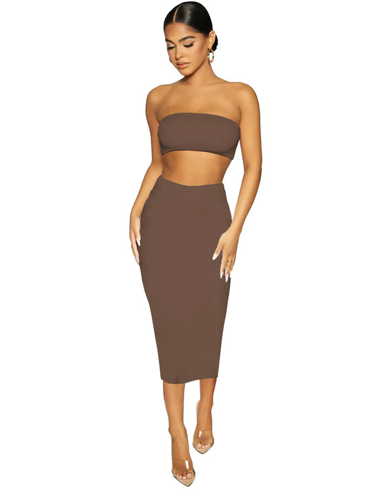 Style Loft Collection Signal Lookout Crop Top Two-Piece Set