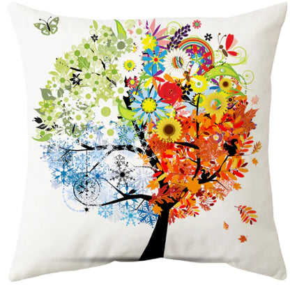 Style Loft Collection Artistic Floral Cotton Linen Pillow Cushion