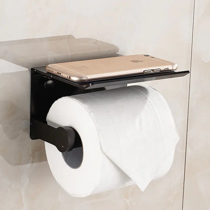 Style Loft Collection Space Aluminum Wall-Mounted Tissue and Phone Holder