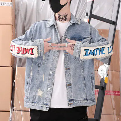 Style Loft Collection Sidewalk Surfin Patchwork Denim Jacket