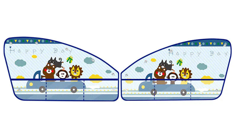 Style Loft Collection Car Sunshade with Storage Pocket and Suction Cups