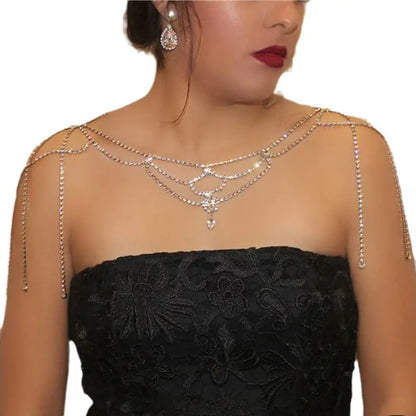 Style Loft Collection Rhinestone Waterfall Shoulder Chain