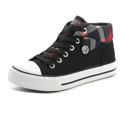 Style Loft Collection Plaid High-Top Canvas Steppers