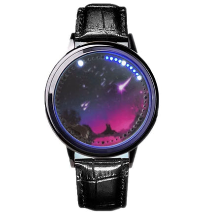 Style Loft Collection Waterproof Leather LED Touch Screen Couples Watch