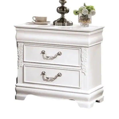 Style Loft Collection Classic White Solid Wood Nightstand