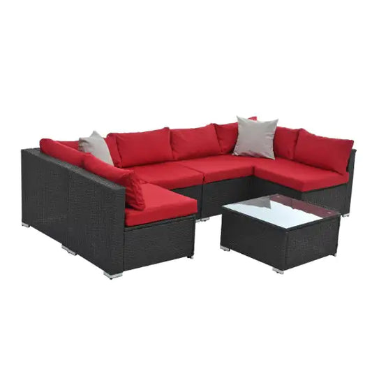 Style Loft Collection Rattan & Tempered Glass Patio Set