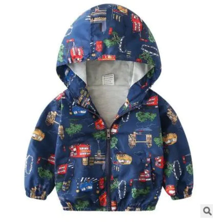 Style Loft Collection Everyday Is Funday Hooded Windbreaker Jacket