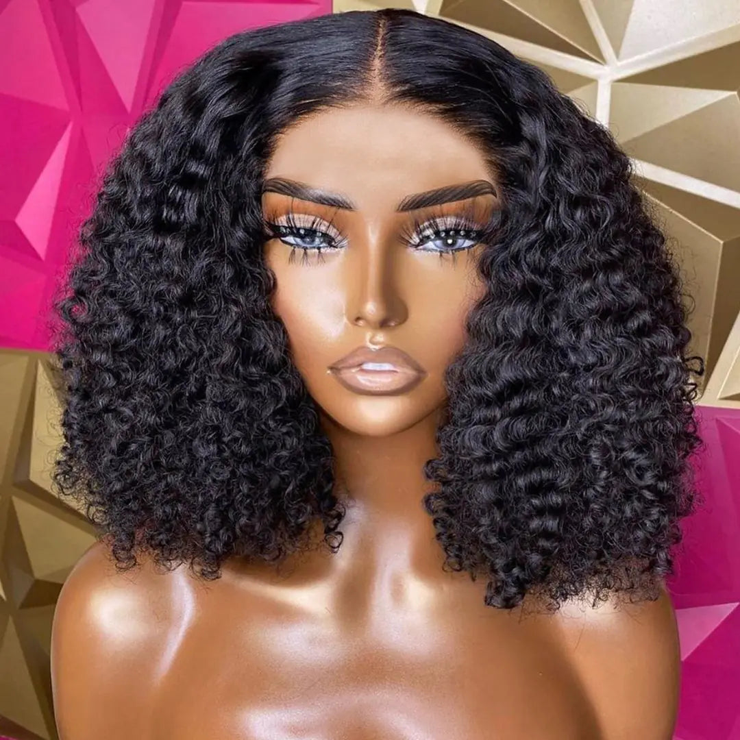 Style Loft Collection Queen Short Bob Curly Human Hair Wig