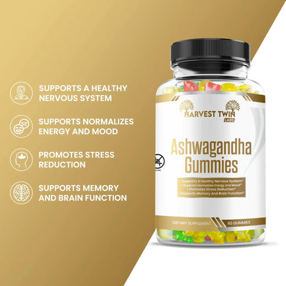 Style Loft Collection Ashwagandha B Gummies for Nervous System, Energy, Mood, Stress, Memory, and Brain