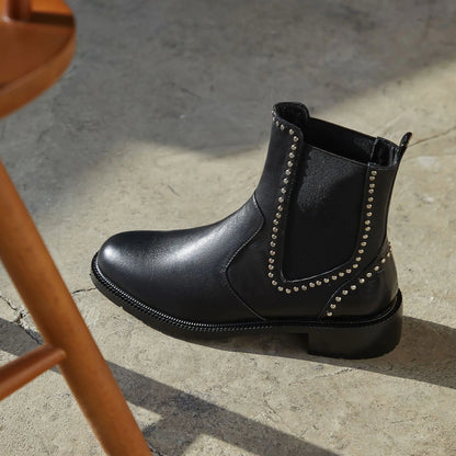 Style Loft Collection Lori Lane Leather Studded Boots