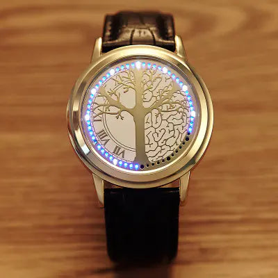 Style Loft Collection Leather Band LED Touchscreen Watch