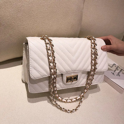 Style Loft Collection Vogue V-Pattern Chain Shoulder Bag