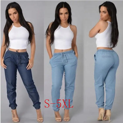 Style Loft Collection Solid Color Drawstring Denim Jeans