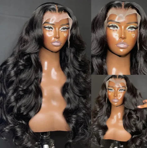 Style Loft Collection Beauty Bella Long Black Curly Lace Front Wig
